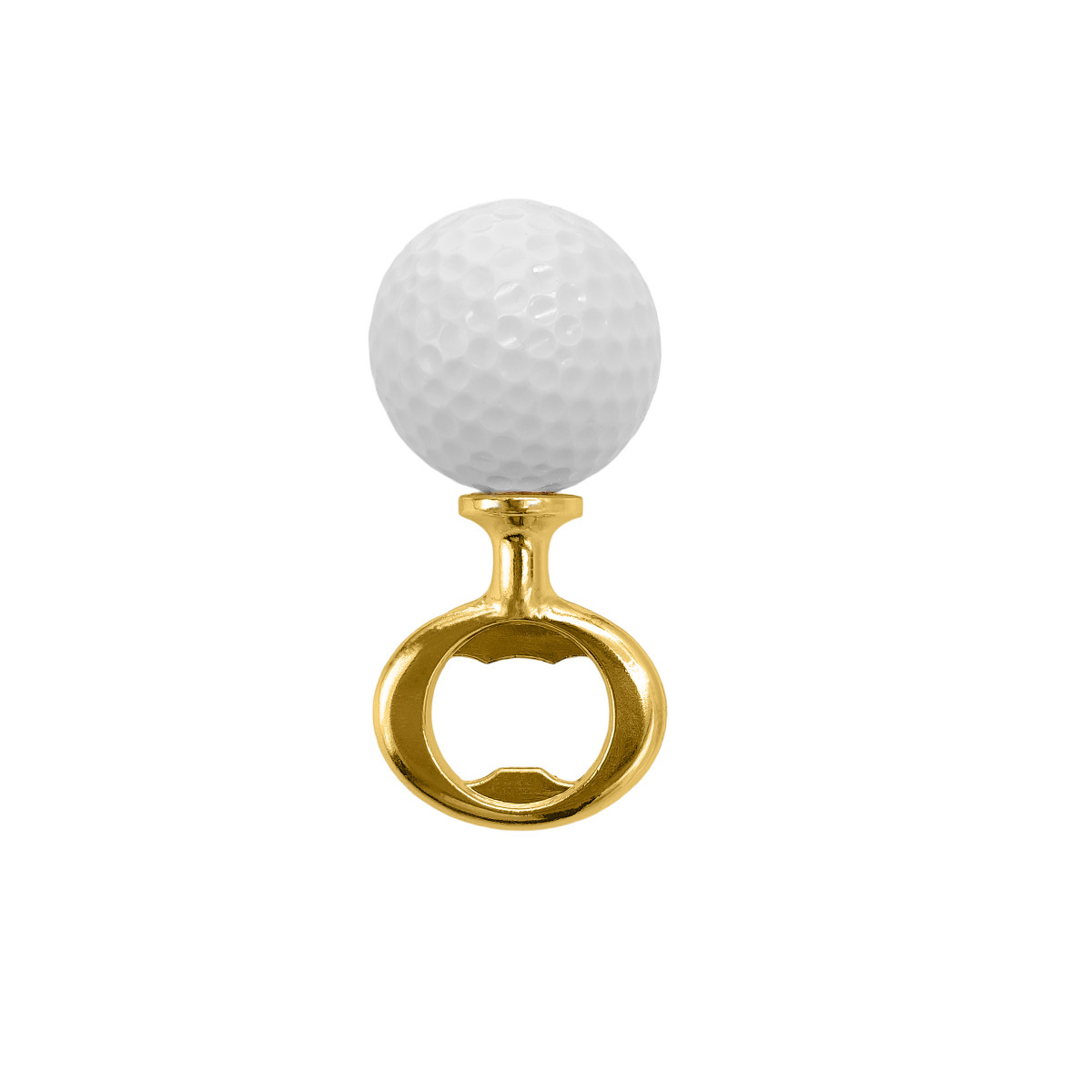 Gold Golf Ball Bottle Opener