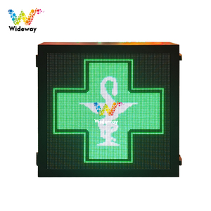 Señal de Cruz de farmacia, pantalla led personalizada para exteriores, tienda de farmacia a todo Color, instalación fija, señal led, visualización de mensajes