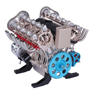 TECHING V8 Metal motor 1/3 DIY motor mekanik Model bilim deney fizik stokta eğitici oyuncak hediye - Product Image 1