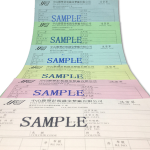 Papel de ordenador sin carbón de bajo precio Formas continuas Impresión de 3 capas Rosa Amarillo Verde