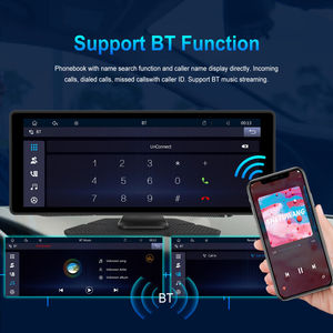 Portátil 10 polegada Apple CarPlay & Android Auto Tela Novo Suporte <span class=keywords><strong>Bluetooth</strong></span> Música Reprodução Do Carro Display