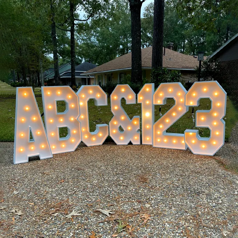 Hot Sales Support Oem Outdoor Waterproof Números oh Baby Sign Led Light Up Lights Aniversário Marquee Letras