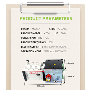 MZQ-125 PCクラス自動転送スイッチ4極ATS100A自動切り替えスイッチ125A400630アンペア - Product Image 3