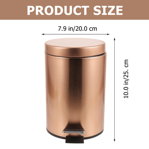 Kitchen <strong>Garbage</strong> Bin Step-open Trash Can Pedal with Lid Household Waste Basket Room Multifunction Iron