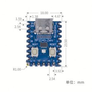 RP2040-Zero RP2040 für Raspberry Pi Mikro controller PICO Development Board Modul Dual-Core Cortex M0 Prozessor 2MB Flash - Product Image 5