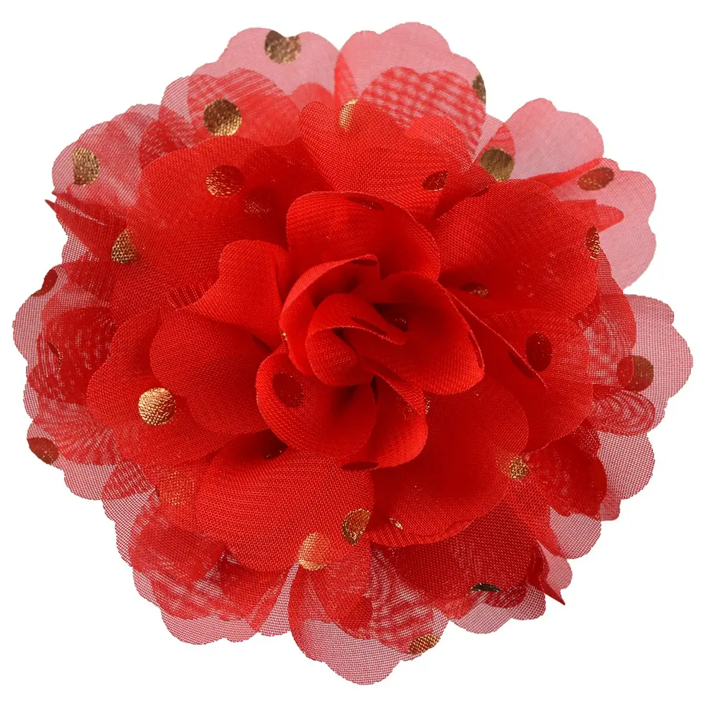 Chiffon fatto a mano grande fiore abbronzante punto tessuto tridimensionale scarpe da fiore cappello accessori per abbigliamento accessori per fiori testa