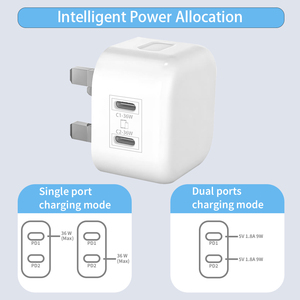 35w, çift süper hızlı şarj fişi, 35W GaN çift USB C fiş PD 3.0 duvar şarj güç adaptörü iPhone 15 Apple izle vb - Product Image 4