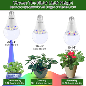 Tam spektrum E27 E26 10W A19 büyümek ışık eşdeğer 100W LED büyümek ampul tohumlar ve yeşiller için - Product Image 5