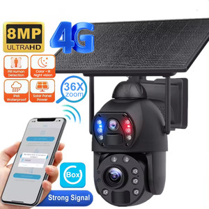 8MP 36X Zoom 4G güneş 3K HD Speed Dome çift Lens görünüm açık Ptz Cctv ağ IP Cctv güvenlik kameraları - Product Image 1