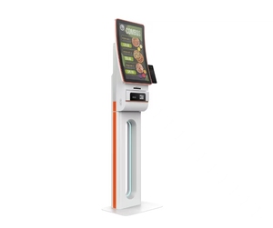 Fabricante de quioscos de autopedido Quioscos de pago con pantalla táctil curva de 23,6 "en restaurante con impresora de recibos Escáner de código QR - Product Image 4