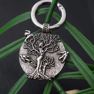 Viking <strong>St</strong>.Archangel Saint Keychain Gabriel Protect Me Saint Shield Protection Tree of Life Goddess <strong>Key</strong> <strong>Rings</strong> for Mother Gifts - Product Image 2