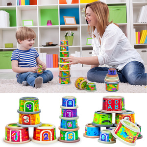 Montessori phong cách 8 cái chất lượng cao xếp chồng ly đồ chơi để phân loại và xếp chồng trẻ em tắm stackers hộp đóng gói - Product Image 4