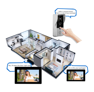 Sistema de intercomunicador de vídeo para puerta, cámara de 720P con 6 unidades de interior
