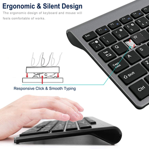 Combinación de teclado y ratón para juegos silenciosos normales multimedia inalámbricos USB personalizados de fábrica a la venta - Product Image 3