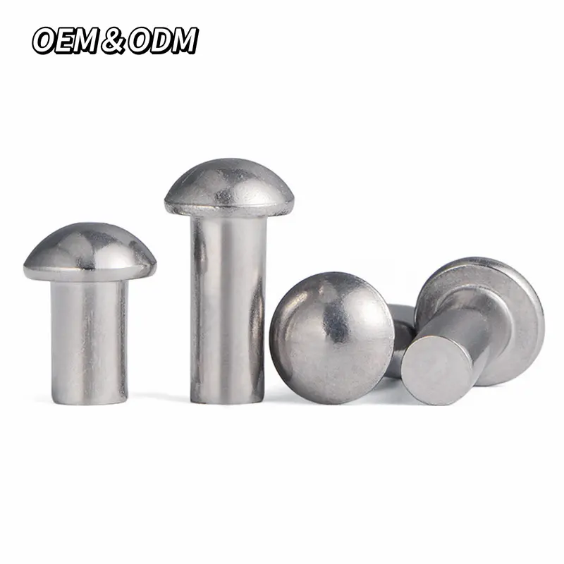 Spot vente en gros en acier inoxydable aluminium tête ronde rivet solide rivet à tête ronde rivets non standard