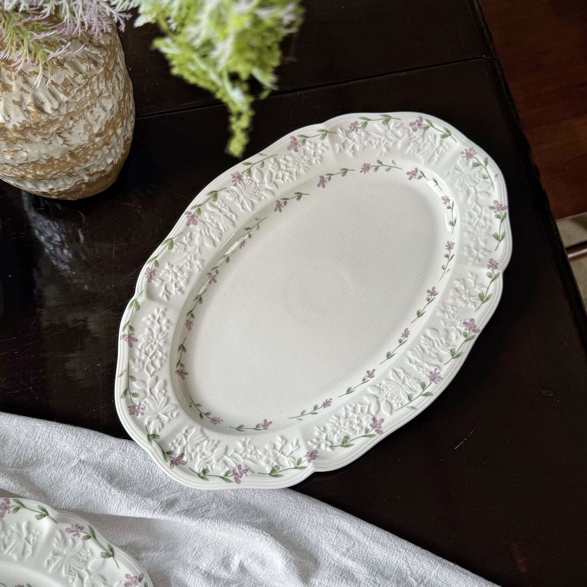 Alice floral oval tray 2551925