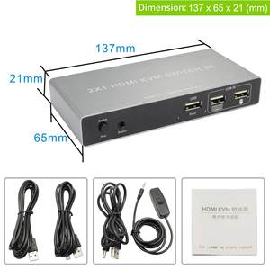 Eyboard y conmutador 8K 60Hz HDMI KVM, 2 entradas 1 salida - Product Image 4