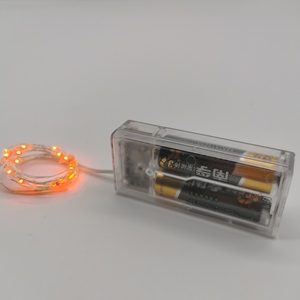 Tira de luces LED con temporizador de 2AA, funciona con batería, 6H de encendido/18H de apagado, alambre plateado - Product Image 6