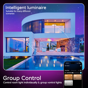 Ev dekoratif uzaktan/müzik kontrol cihazı arka ışık yüzey montaj RGB Led tavan ışıkları mobil kontrol akıllı ev ışık - Product Image 4