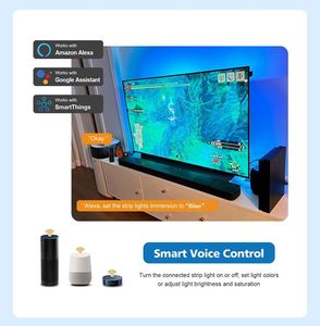 For 2.0b 4K HDR TV <strong>LED</strong> Strip Light Kit 5m Length Ambient Backlight <strong>Dream</strong> Screen with Smart Sync App Control and TV BOX - Product Image 4