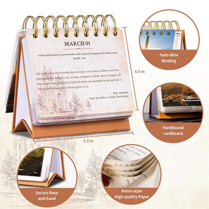 Custom Size <strong>Bible</strong> Quotes Desk Calendar Printing 365 <strong>Days</strong> Daily Landscape Table Calendars for Home - Product Image 5