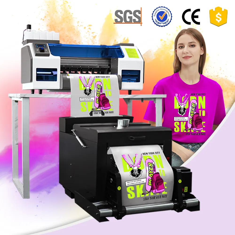 Profesional Digital 33cm 30cm camiseta textil impresoras de inyección de tinta de doble cabezal XP600 DTF impresora A3 máquina de impresión