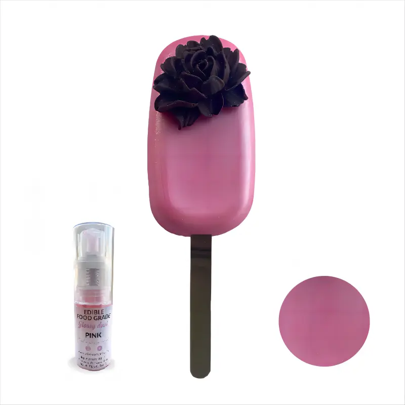 Bomba de empuje sin aerosol Dispensador de polvo de purpurina comestible Fresas Bebidas Jelly Shot Pintura de chocolate