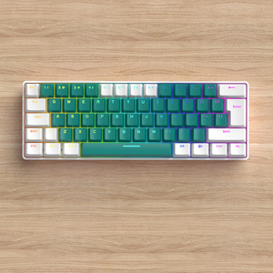 Mini teclado ultracompacto portátil con cable de 62 teclas personalizado USB para juegos con cable Teclado mecánico retroiluminado RGB a la moda 60% - Product Image 4
