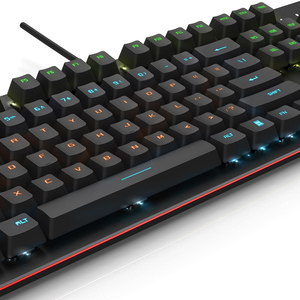 Diseño completo personalizado 104 teclas RGB ABS doble colores inyección Keycaps teclado para juegos con cable Teclado mecánico de ordenador con cable - Product Image 5