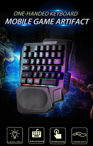 Keywin Factory <strong>Custom</strong> Hot Design Colorful LED Light Ergonomic One Handed Mini Gaming <strong>Keyboard</strong> 35 Keys Single Hand <strong>Keyboard</strong> OEM