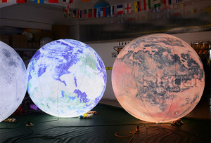 LED Lighted PVC Inflatable Solar System Planets Balloon Eight Planets Inflatable Planets Ball - Product Image 4