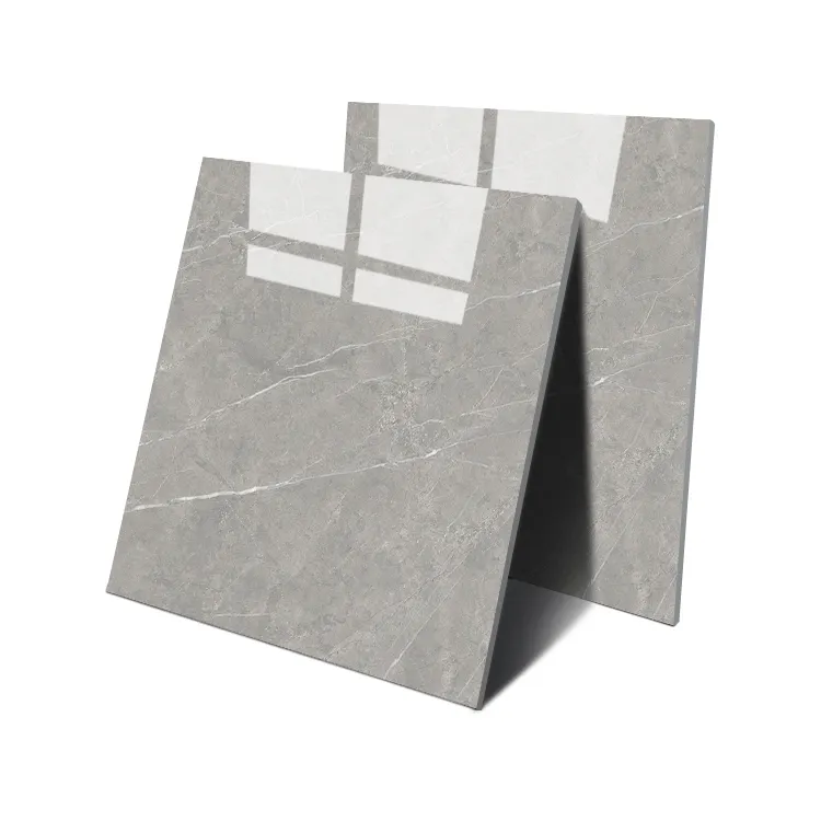 Carreaux de sol en porcelaine gris poli pour hôtel, 600x600mm, nouveau Design, chine