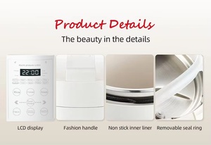 New Electric Pressure Rice Cooker 2L With 13 Cooking <strong>Programs</strong> Smart Control <strong>LCD</strong> <strong>Display</strong> - Product Image 4