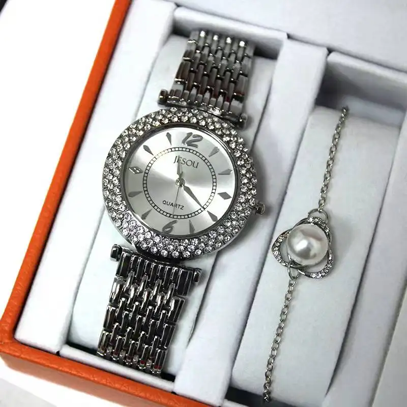 2022 Großhandel Frauen Hochzeit Geschenk box Luxus Uhr Halskette Kette Armband Ohrringe Ring für Frauen Geschenk