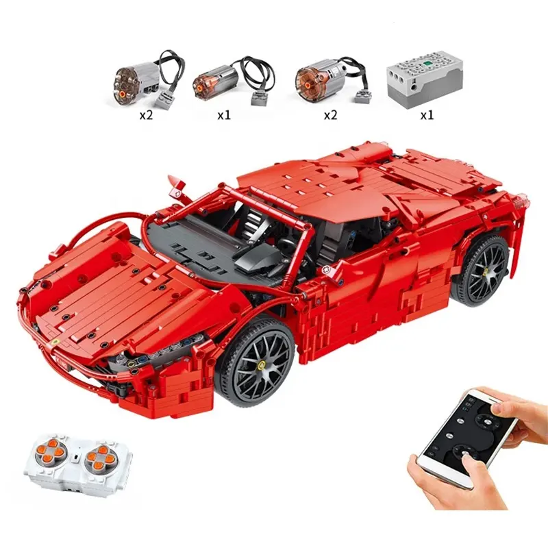 MOULD KING 13048 technique 2083 pièces, voiture de Sport, jouets RC motorisés MOC-1767 briques, araignée rouge, blocs de construction pour enfants