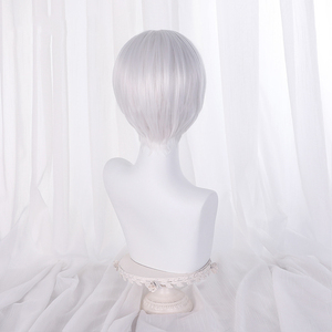 วิกคอสเพลย์สั้น Ainizi 32ซม. สีเงินสีขาวตัวละครของ Kurokawa Izana จาก Tokyo Revengers - Product Image 5