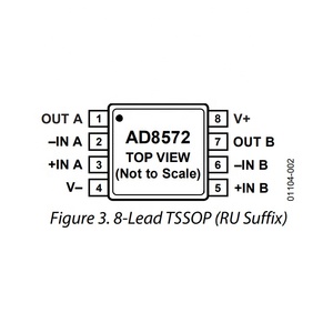 AD8572ARUZ Zero-Drift Operational <strong>Amplifier</strong> IC Op Amp TSSOP-8 <strong>1</strong>.5MHz 1uV 160pA Dual channel Precision Operational <strong>Amplifier</strong> - Product Image 2