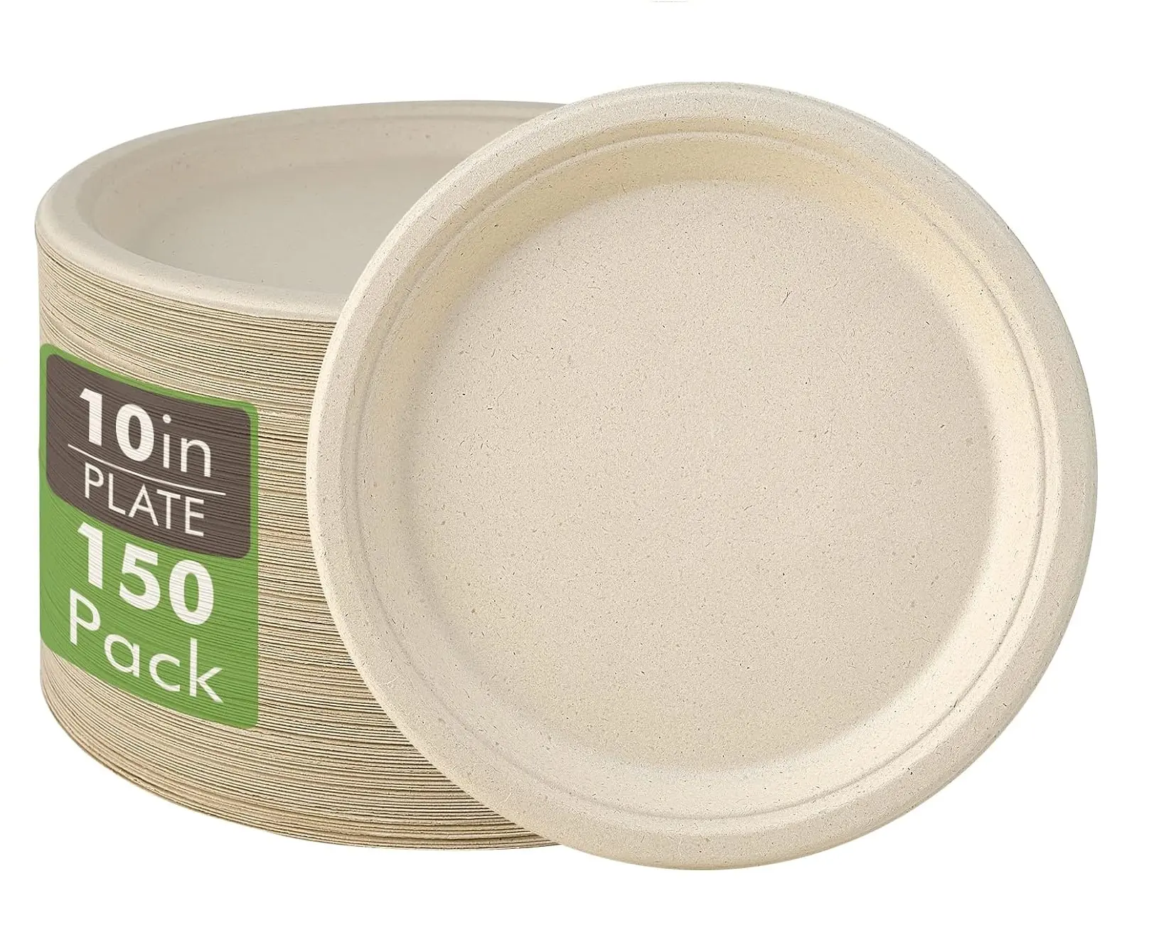 10 pollici personalizzabili compostabili BPA Free colori primari 100% naturale biodegradabile Eco-canna da zucchero bagassa piatto di carta usa e getta