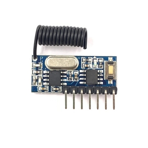 RF 433 mhz Transmitter Remote Control and <strong>Receiver</strong> Circuit Module Kit Fixed Ev1527 Decoding Learning Code 4CH with Antenna
