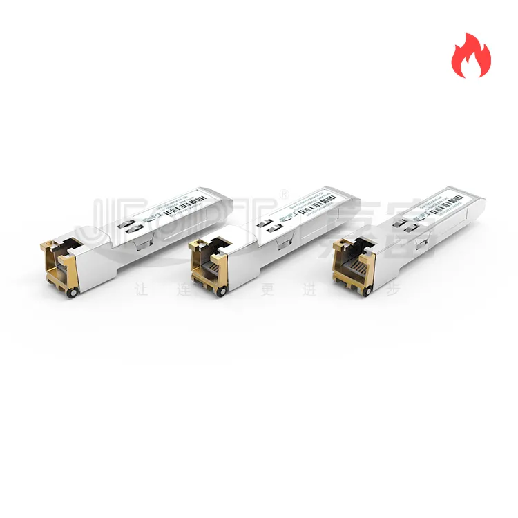 Gigabit SFP RJ45 10G bakır modülü SFP + 30M 80M Ethernet 10/100/1000M RJ45 portu elektrik alıcı