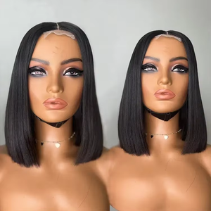 Double Drawn 2x6 Lace Closure Bob Perücke 10 Zoll Bone Straight Glueless Bob Perücke Raw Indian Human Hair Perücke - Product Image 2