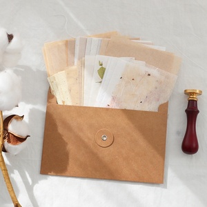 Benutzer definiertes Kraft-Portfolio mit Knopf-und Schnur verschluss Brown Paper Envelope Bag für Post verpackungen Kraft Envelope Packaging - Product Image 3