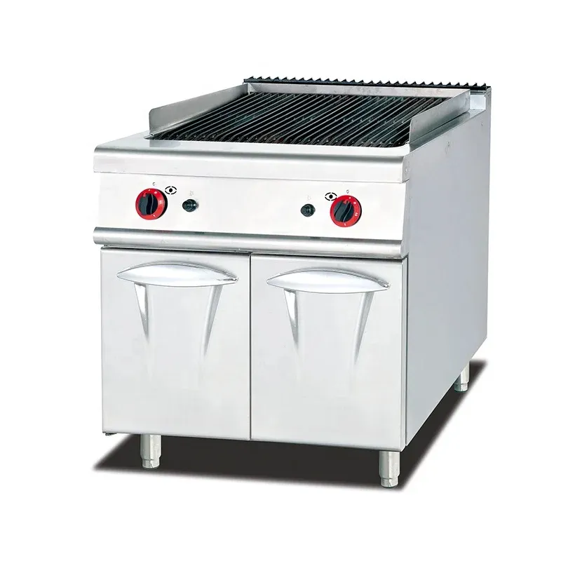 RTK Broiler Char a gás de indução comercial equipamento de cozinha em aço inoxidável grelha a gás Char Broiler com armário