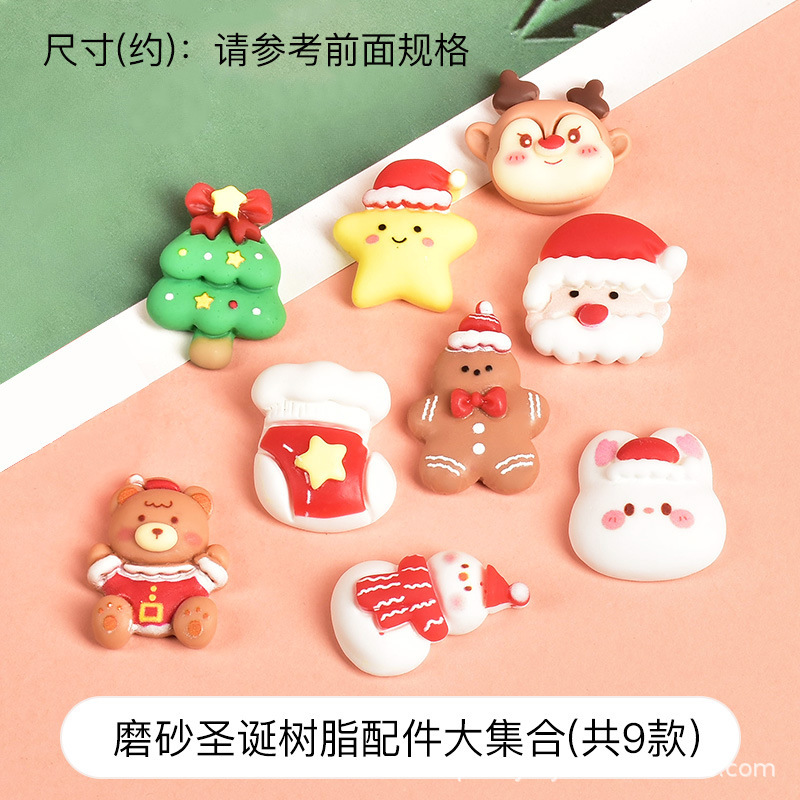Grande collection d'accessoires de Noël en résine givrée