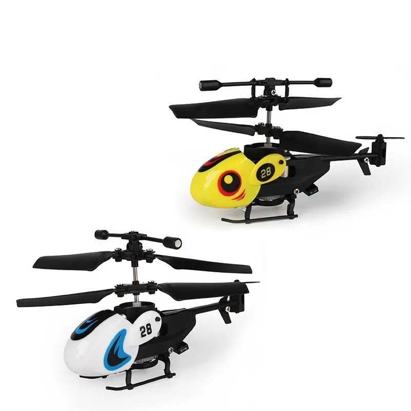 Mini helicóptero teledirigido, juguete con luz, rotación de 360 grados, 2.5CH