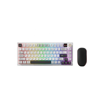 Teclado de interfaz USB retroiluminado RGB inalámbrico de gama alta 2,4G 75% Gaming Mechanical Three Modes para teclado Bluetooth Nuevo producto