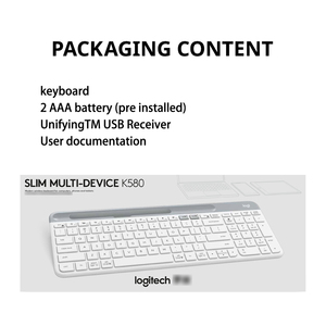 Logitech K580 Wireless <strong>Keyboard</strong> Portable Thin and Light Multi-device Office <strong>Keyboard</strong> for PC Tablet Laptop - Product Image 6
