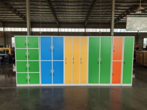 定制单3门金属储物柜带钥匙锁KD结构钢衣柜批发价格便宜 - Product Image 6