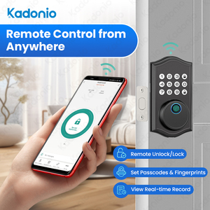 Kadonio Smart Security <strong>Alarm</strong> <strong>System</strong> Zinc Alloy BLE <strong>Keypad</strong> Tuya Single Electronic CE Certificate Deadbolt <strong>Lock</strong>