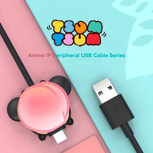 聚焦新款卡通USB C电缆卡通可爱设计充电类型c到类型c USB电缆